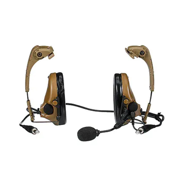 Тактические активные наушники военные 3M PELTOR ComTac VI, NIB Headset, NATO wired, Green (MT20H682FB-86N), вертикальные с 1 аудиовыходом J11 (NATO)