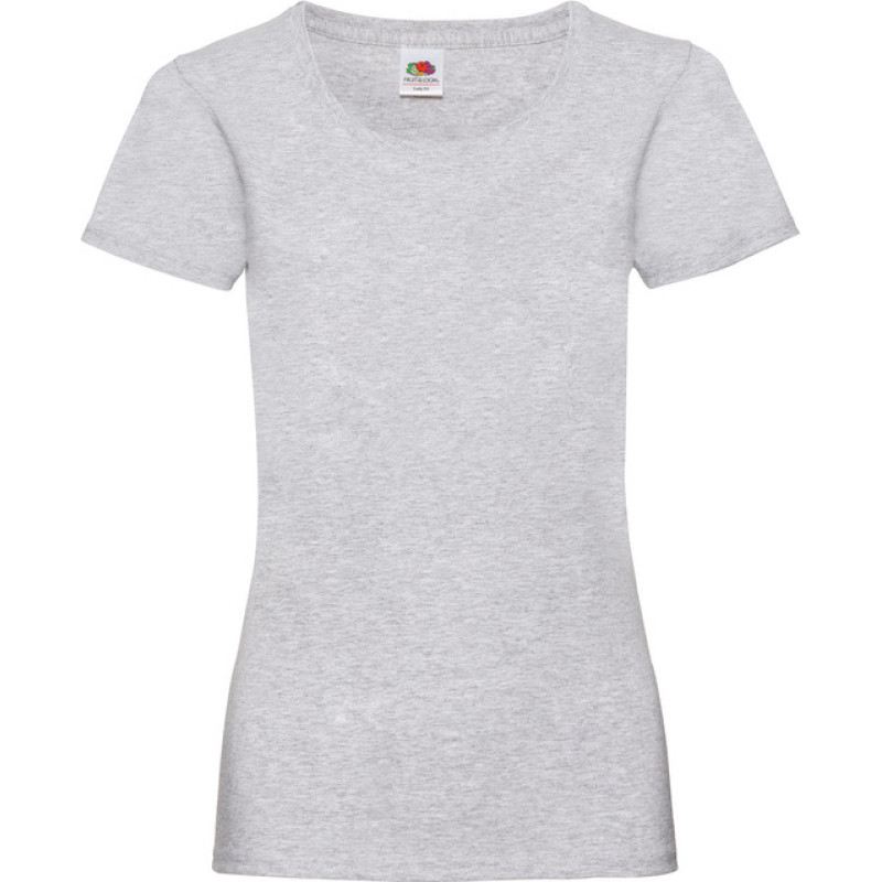 Футболка Fruit of the Loom Sofspun Ladies Серый Меланж XS
