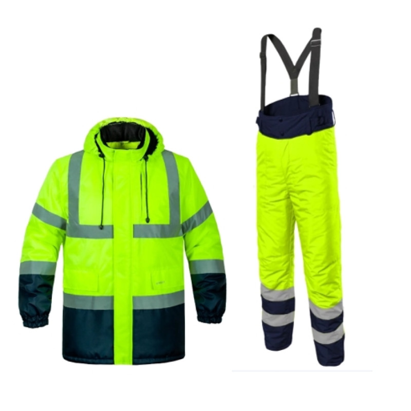 Костюм рабочий сигнальный утепленный WINTER FLASH желтый hi-viz/темно-синий