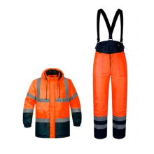 Костюм рабочий сигнальный утепленный WINTER FLASH оранжевый hi-viz/темно-синий