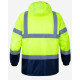 Куртка сигнальная утепленная рабочая WINTER FLASH желтая Hi-Viz / темно-синяя