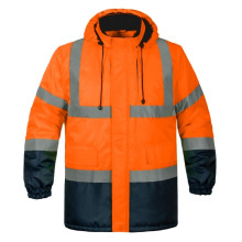 Куртка утепленная сигнальная рабочая WINTER FLASH: Hi-Viz оранжевая/темно-синяя