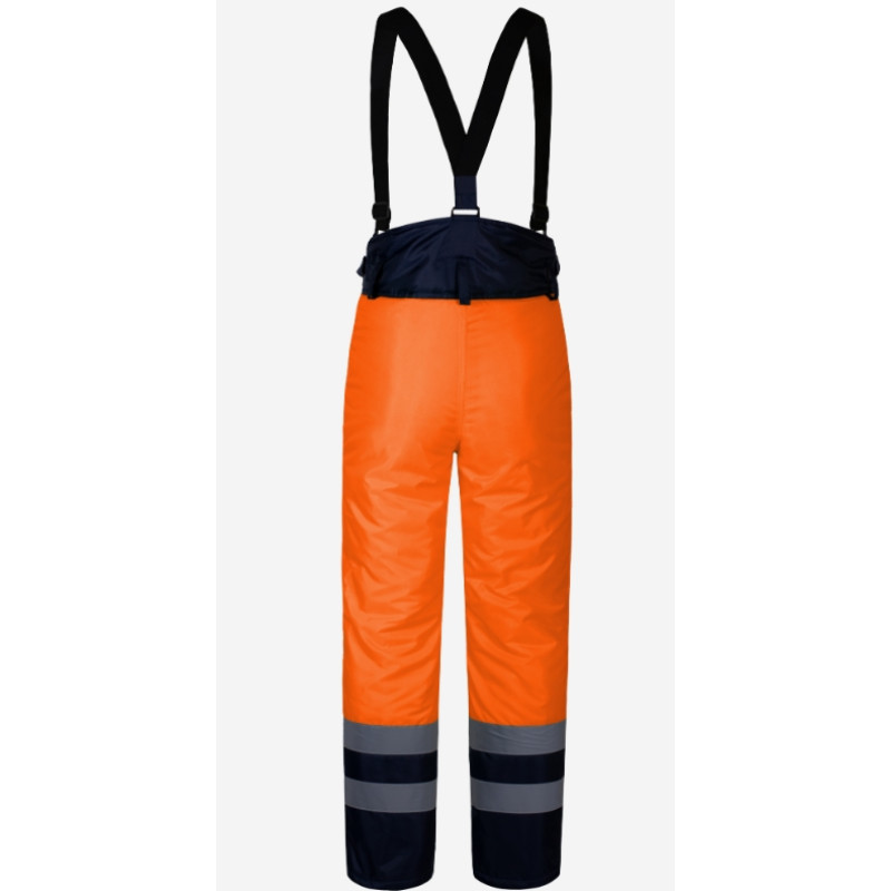 Брюки утепленные сигнальные  WINTER FLASH оранжевые hi-viz/темно-синие