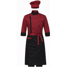 Костюм повара “Chef ” , бордово-черный 