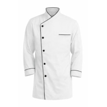 Поварской китель White Classic Black Trim (пошив на заказ)