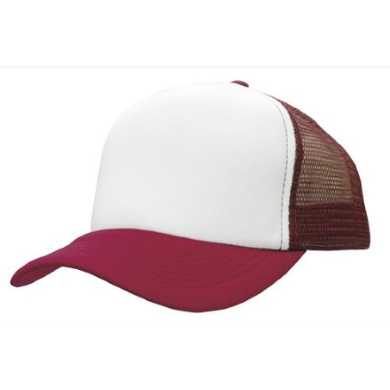 Кепка Truckers Mesh Cap,White Maroon (WH_MA)